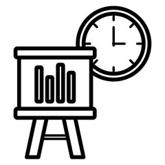 clock and presentation board 