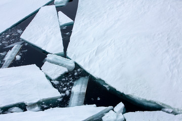 High angle view of ice floes, Antarctica