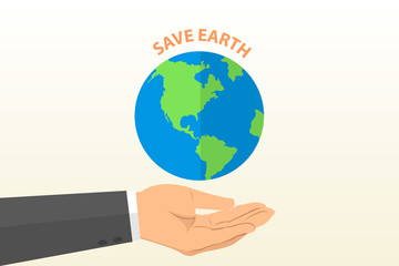 Save Earth words over planet