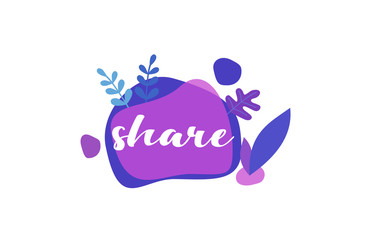 Share. Purple Blue Flat Natural Background Words letter Design 