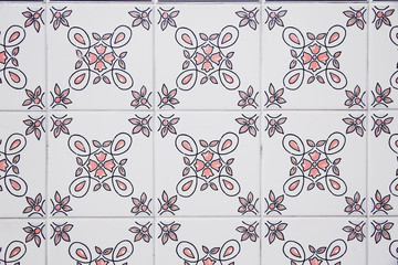 Traditional ornate portuguese decorative tiles 