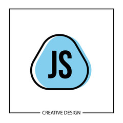 Initial Letter JS Logo Template Design