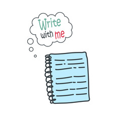 Notebook doodle vector