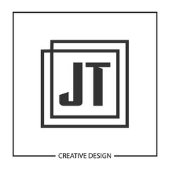 Initial Letter JT Logo Template Design