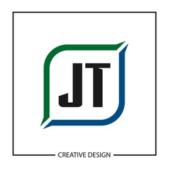 Initial Letter JT Logo Template Design