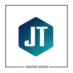 Initial Letter JT Logo Template Design