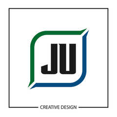 Initial Letter JU Logo Template Design