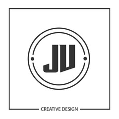 Initial Letter JV Logo Template Design