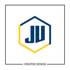 Initial Letter JV Logo Template Design