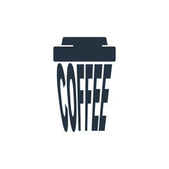 Paper cup logo isolated icon on white background, 400 coffee set