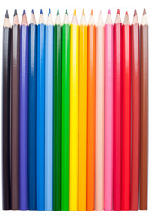 Colored pencils isolated on white background