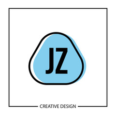 Initial Letter JZ Logo Template Design