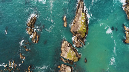 Amazing Aerial view over Dunquin pier at the Irish west coast