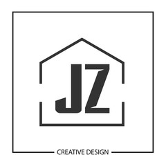 Initial Letter JZ Logo Template Design