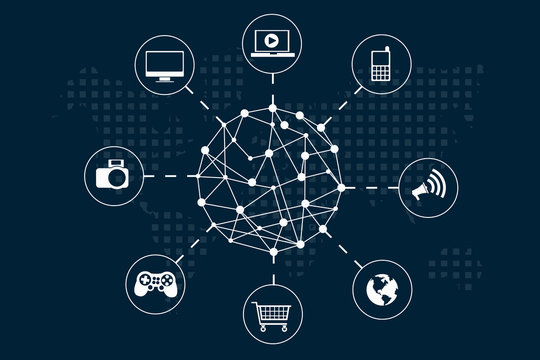 Gadgets Connected In Circle