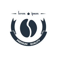 Coffee bean isolated icon on white background, 400 coffee set, company name, banner