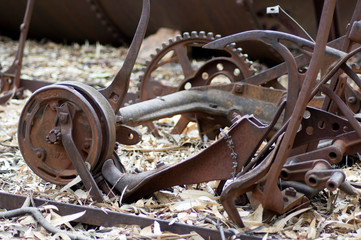 Antiquated farm equipment at homestead, Wilpena Pound, South Australia