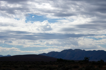 View from Hookina ruins on The Outback Highway just north of Hawker, Flinders Ranges, SA, Australia