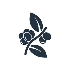 Coffee plant isolated icon on white background, 400 coffee set, logo and sign