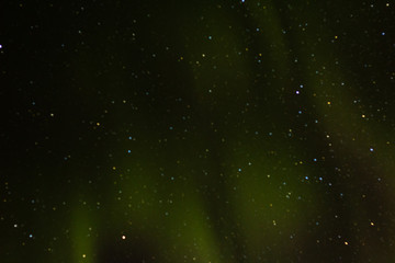 Aurora Borealis, Northern Lights, shines in night sky over Soldotna, Alaksa