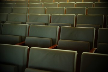 Fototapeta premium rows of red chairs