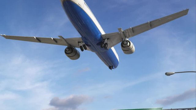 Airplane Landing Belize