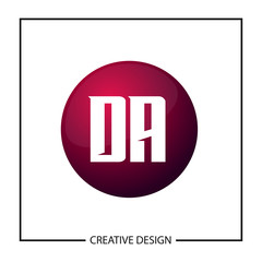 Initial Letter DA Logo Template Design