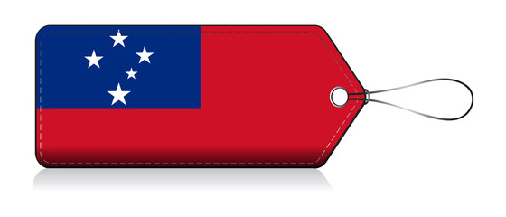 Flag label of samoa © VectorPart