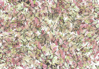 Many Butterfly decorative on headset isolated on white background