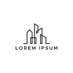 Fototapeta premium urban city line logo