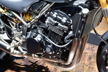 Plakat オートバイのエンジン