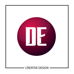 Initial Letter DE Logo Template Design