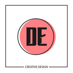 Initial Letter DE Logo Template Design