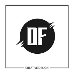 Initial Letter DF Logo Template Design
