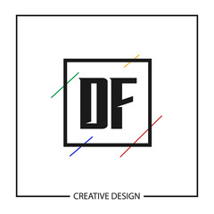 Initial Letter DF Logo Template Design