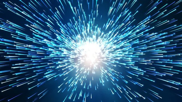 Dark blue animation, explosion of fireworks spread out beautifully.
