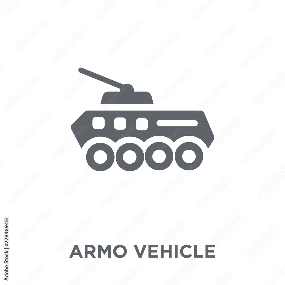 Wall mural Armored Vehicle icon from Army collection.