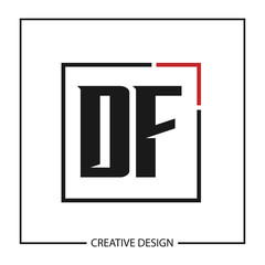 Initial Letter DF Logo Template Design