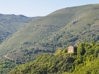 Little church on the steep hillside - Villar de Corrales, Castile and Leon, Spain