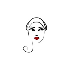 Off face hat, girl icon. Element of beautiful girl in a hat icon for mobile concept and web apps. Thin lin Off face hat, girl icon can be used for web and mobile