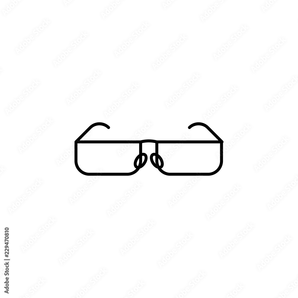 Poster optical glasses icon. element of eye care icon for mobile concept and web apps. thin lin optical gla