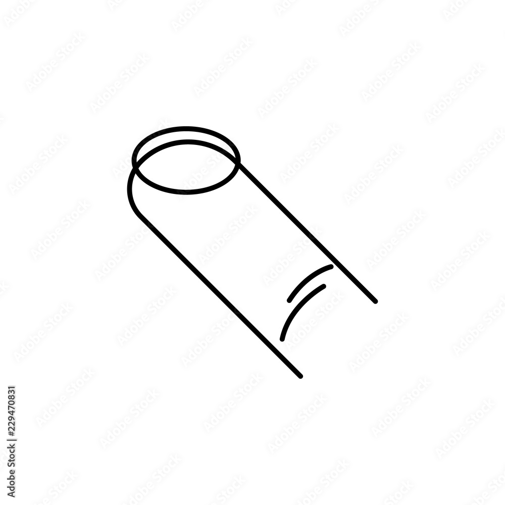 Aufkleber lens on finger icon. element of eye care icon for mobile concept and web apps. thin lin lens on fing