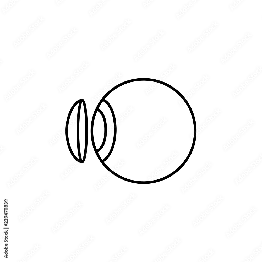 Poster eye lens icon. element of eye care icon for mobile concept and web apps. thin lin eye lens icon can 