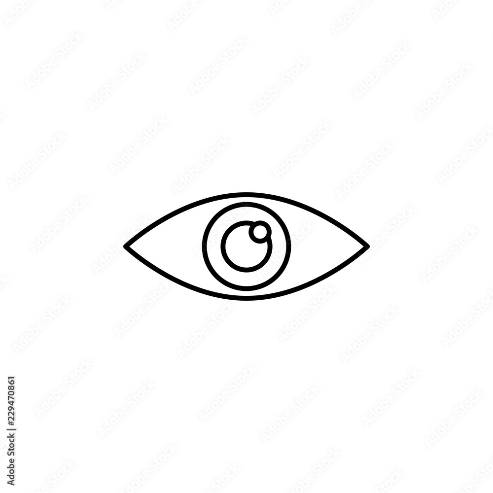 Aufkleber eye icon. element of eye care icon for mobile concept and web apps. thin lin eye icon can be used fo