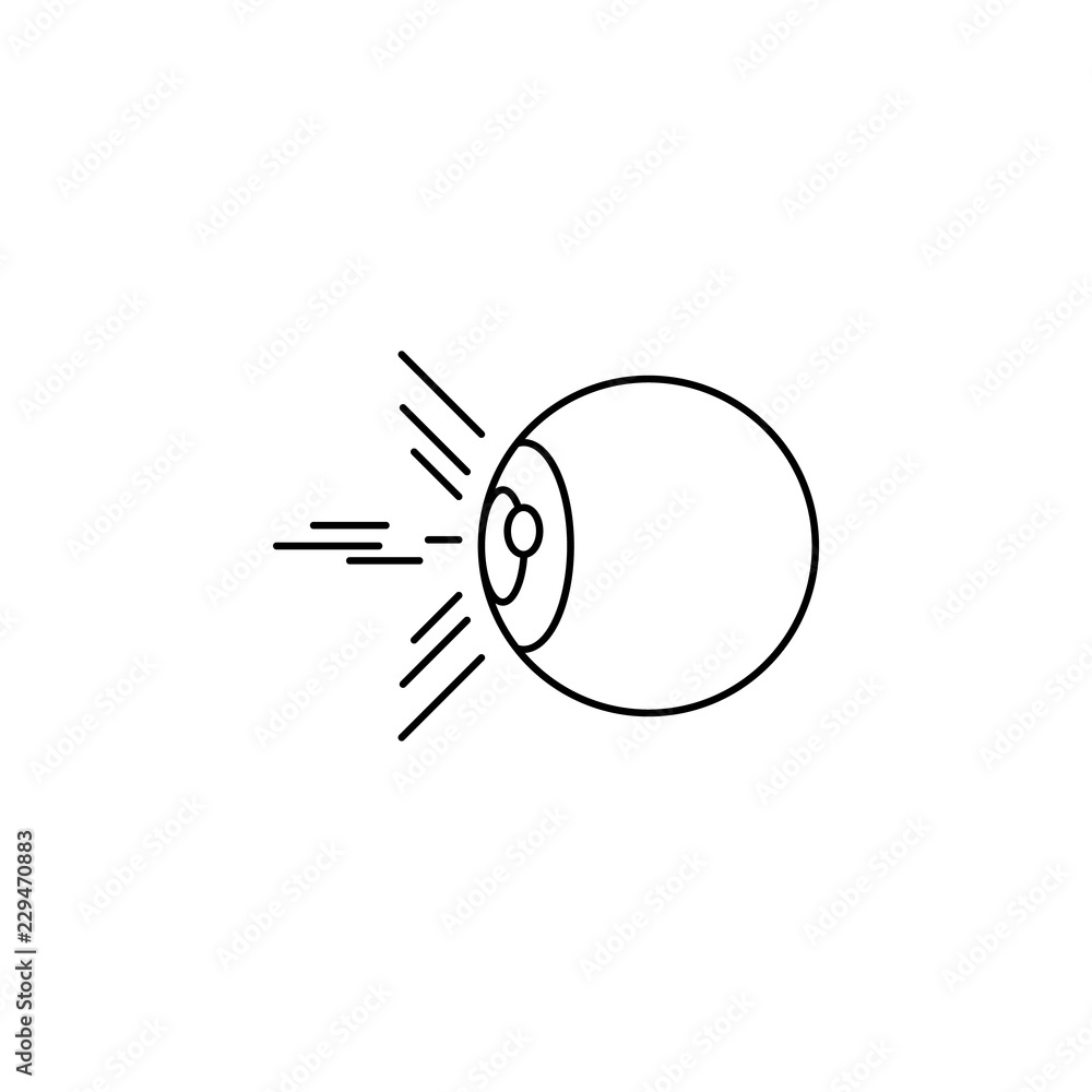 Poster reflection from eye icon. element of eye care icon for mobile concept and web apps. thin lin reflect