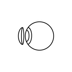eye lens icon. Element of eye care icon for mobile concept and web apps. Thin lin eye lens icon can be used for web and mobile