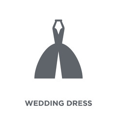 Wedding dress icon from Wedding and love collection.