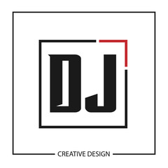 Initial Letter DJ Logo Template Design