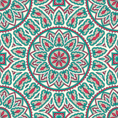 Hand drawn ornamental seamless pattern