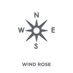 Wind rose icon from Camping collection.